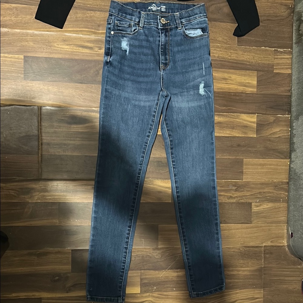 Jordache High Rise Denim Jeans in Deep Blue